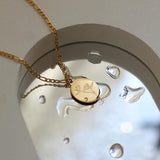 Strelitzia Pendant Necklace Plated Chain Flower Necklace