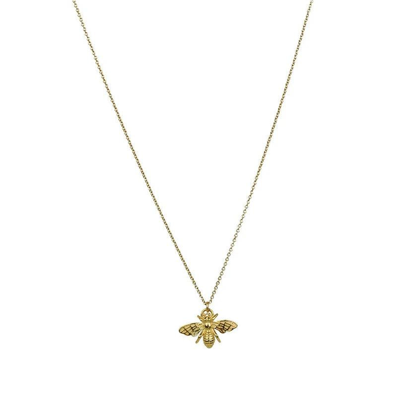 925 Silver Bee Necklace Choker For Women Clavicle Chain