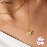 925 Silver Bee Necklace Choker For Women Clavicle Chain