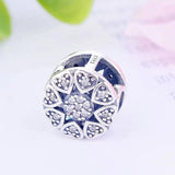 925 Silver Heart Zircon Bead for Pan Charm Bracelet