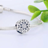 925 Silver Heart Zircon Bead for Pan Charm Bracelet