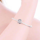925 Silver Heart Zircon Bead for Pan Charm Bracelet