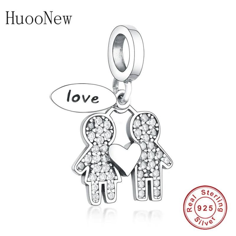 925 Silver Sibling Love Charm Bracelet Bead