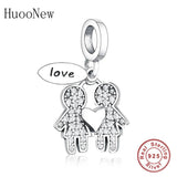 925 Silver Sibling Love Charm Bracelet Bead