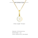 925 Silver Pearl Necklace for Women