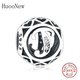 925 Silver Initial Letter Alphabet Bead Jewelry Making Berloque Craft