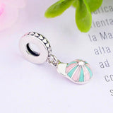 925 Sterling Silver Enamel Hat Cap Bead Pendant