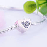 925 Silver Zircon Bead Stopper Clips for Charm Bracelet
