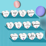 925 Silver Family Love Heart Bead Charm for Bracelet Making