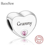925 Silver Family Love Heart Bead Charm for Bracelet Making