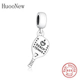 925 Sterling Silver Tennis Love Sports Bead Charm