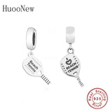925 Sterling Silver Tennis Love Sports Bead Charm