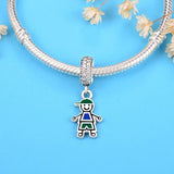 925 Sterling Silver Little Boy and Girl Charms for Bracelets