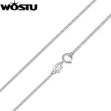 925 Silver Link Chains Necklace for Pendant Charm S925 Gift