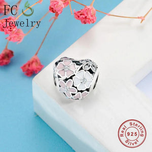 925 Silver Spring Flower Beads for Bracelet Making