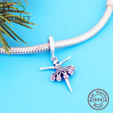 925 Silver Ballerina Ballet Girl Charm Bracelet Bead