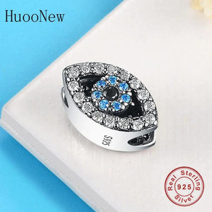 925 Silver Evil Eye Zircon Charm Bracelet