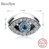 925 Silver Evil Eye Zircon Charm Bracelet
