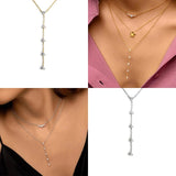 Sterling Silver Tassel Chain Necklace Rock Punk Long Chain Wedding Jewelry