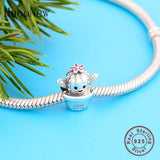 925 Silver Baby Cactus Hugs Bead European Charm Bracelet