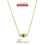 925 Silver Necklace Women Pendant Chain 18K Choker Bijoux Collar