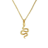925 Silver Snake Pendant Long Necklace Adjustable Length Jewelry