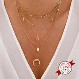 925 Silver Snake Pendant Long Necklace Adjustable Length Jewelry
