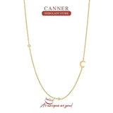 26 Letters 925 Sterling Silver Necklace For Women Golden Pendente Chain