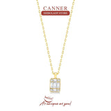 Crystal Zircon Necklace 925 Sterling Silver Long Chain Wedding Jewelry