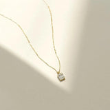 Crystal Zircon Necklace 925 Sterling Silver Long Chain Wedding Jewelry