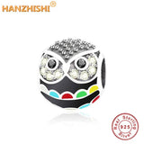 925 Sterling Silver Animal Owl Dog Pig Charms Beads for Bracelet Pendant