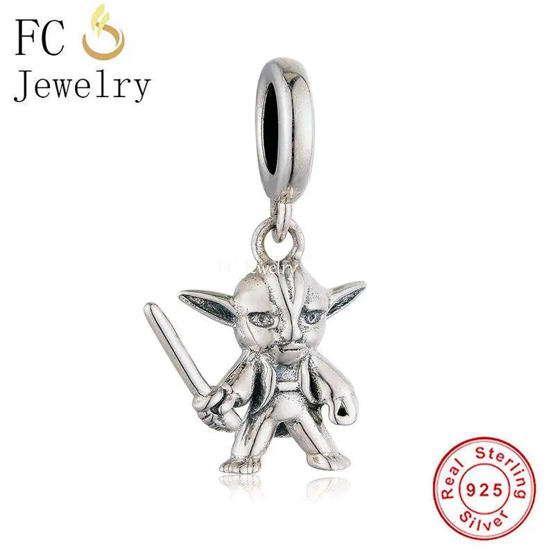 925 Sterling Silver Enamel Helmet Hat Bead for Bracelet Making