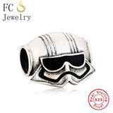 925 Sterling Silver Enamel Helmet Hat Bead for Bracelet Making
