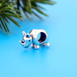 925 Silver Rhinoceros Charm Bead for Bracelet
