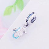 925 Sterling Silver Tropical Seahorse Pendant Charm