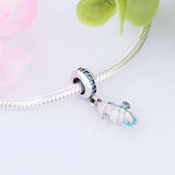 925 Sterling Silver Tropical Seahorse Pendant Charm