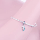 925 Sterling Silver Tropical Seahorse Pendant Charm