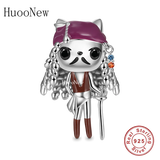 925 Sterling Silver Big Eye Pigtail Pirate Bead Bracelet Charms