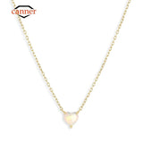 Sterling Silver Opal Chain Necklace for Women Choker Jewelry