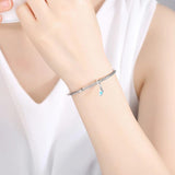 Baby Feet Heart Bead 925 Sterling Silver Charm for DIY Jewelry