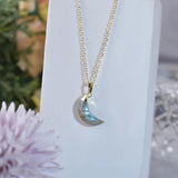 Labradorite Crystal Necklace 14K Plated Natural Gemstone Boho Necklace