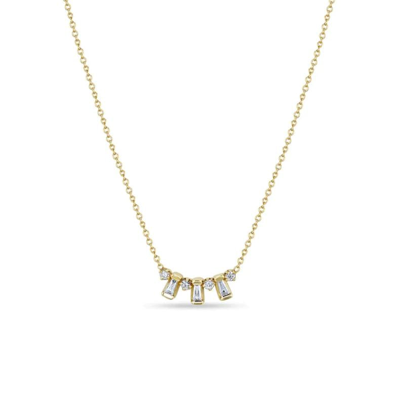925 Silver Zircon Pendant Chain Necklace for Women