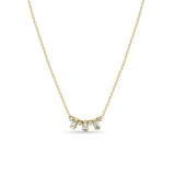 925 Silver Zircon Pendant Chain Necklace for Women