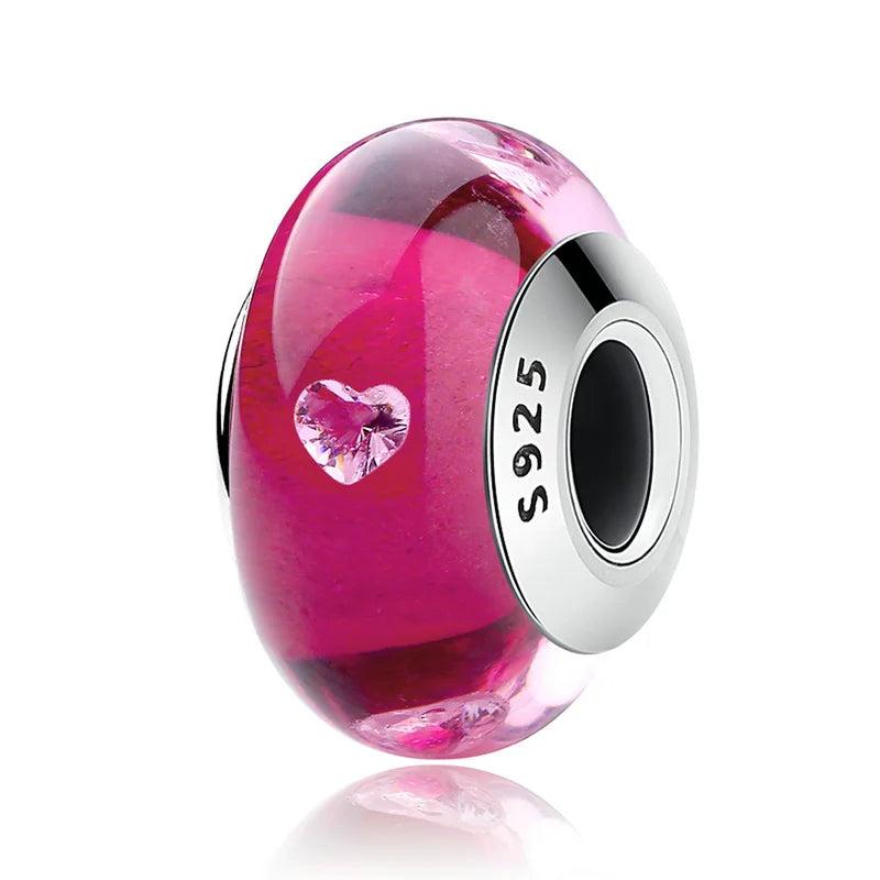 925 Silver Zircon Charms Bead for Bracelets DIY Jewelry