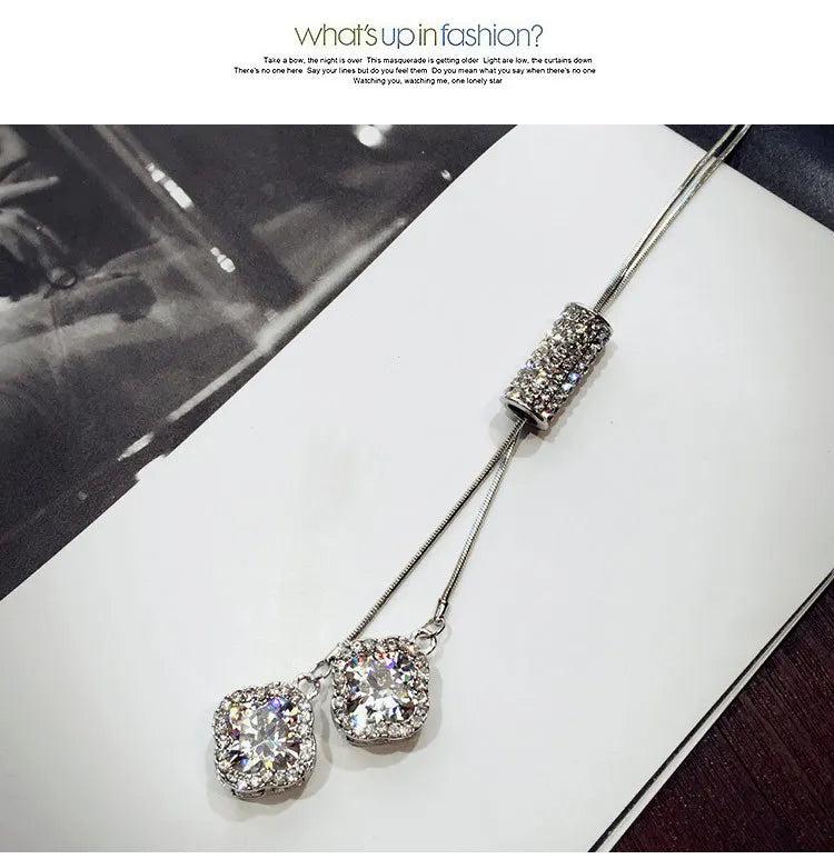 Crystal Austrian 925 Silver Necklace for Women