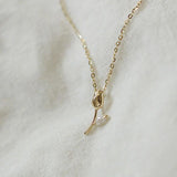 Small Rose 925 Silver Necklace Women Pendant Flower Clavicle Chain Jewelry
