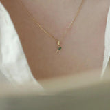 Small Rose 925 Silver Necklace Women Pendant Flower Clavicle Chain Jewelry