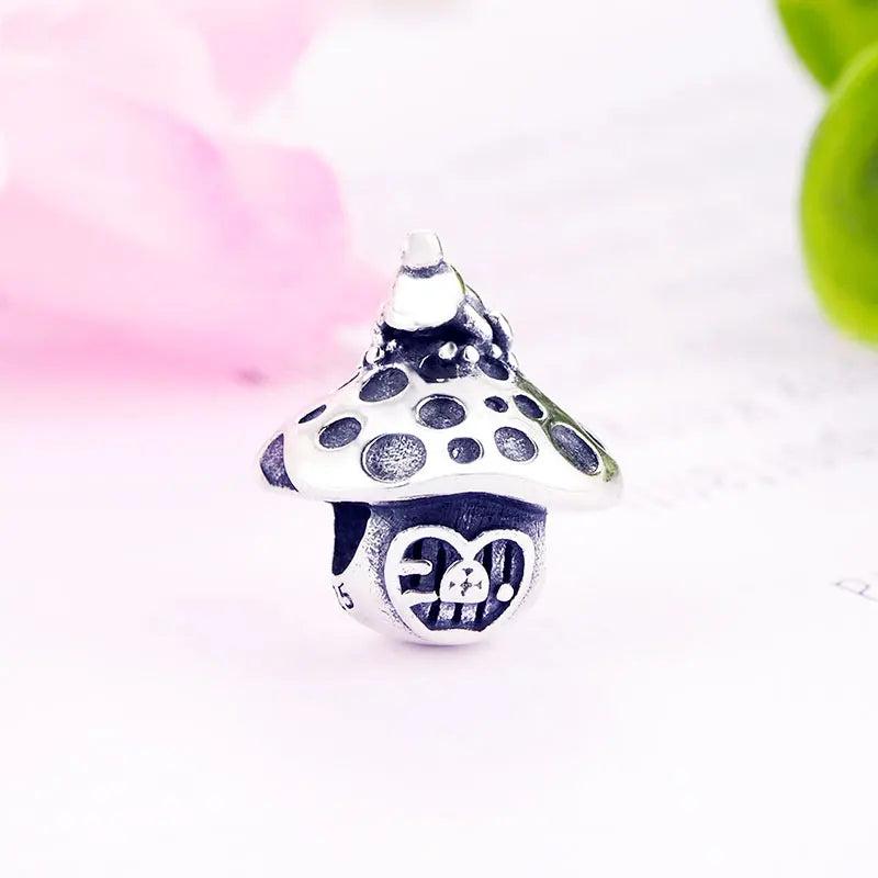 925 Silver Frog Mushroom Treasure Heart Window Bead for Pan Charm Bracelet