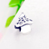 925 Silver Frog Mushroom Treasure Heart Window Bead for Pan Charm Bracelet