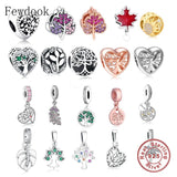 925 Silver Purple Leaf Bead for Charm Bracelet